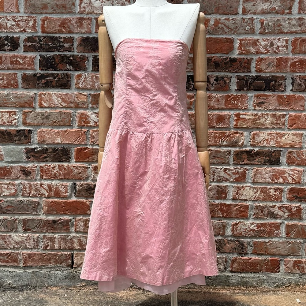 Nell Couture corset silk/polyester pink cocktail dress / 4 / Excellent condition
